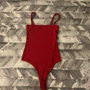 Red Brandy Melville bodysuit
